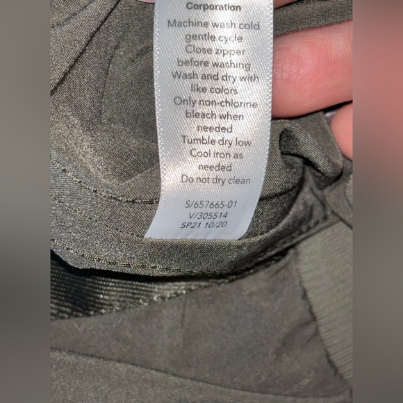 Athleta Nolita Wide Leg Pants Womens 18 High Rise Olive Green Athleisure Flowy - Picture 4 of 12